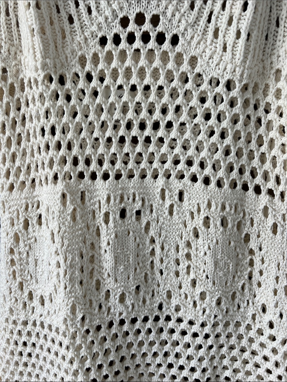 Aerie Women's Crochet Cover Up Mini Dress in Cream Size Medium - Picture 5 of 9